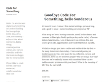 Tablet Screenshot of codeforsomething.com